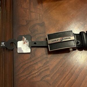 Harley-Davidson Black Belt with Silver Buckle